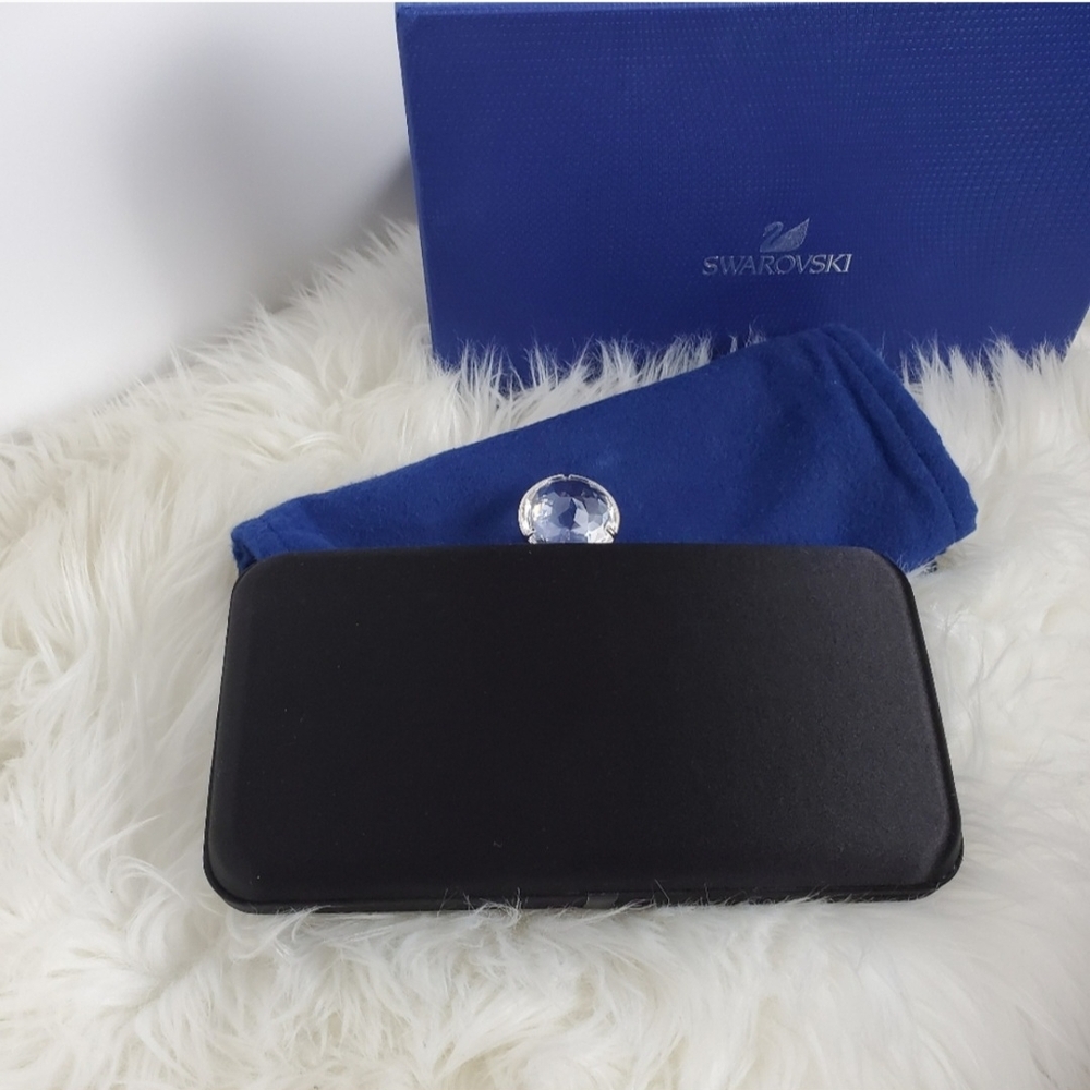 Swarovski Crystal Satin Clutch Purse